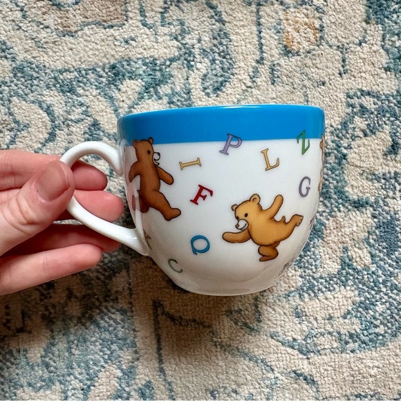 Tiffany & Co. Alphabet Bears 3 piece Dining Set Plate Bowl Cup Baby Gift China - Picture 3 of 8